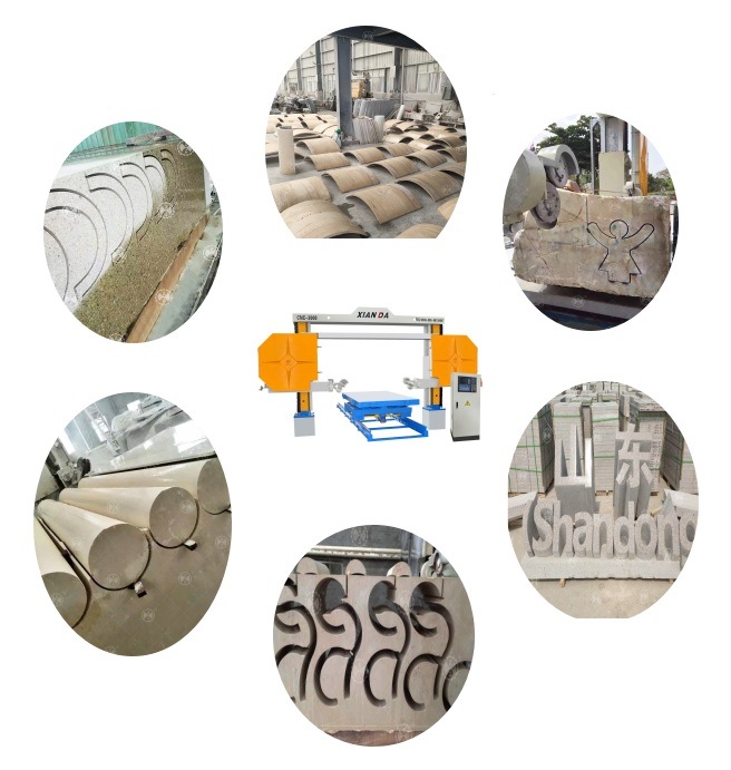 Mermer Granit için CNC Taş Kesme Makinesi Elmas Tel Testere Makinesi 1