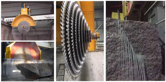 Çok Bıçaklı Granit Mermer Blok Kesme Makinesi 2500mm 2800mm 0