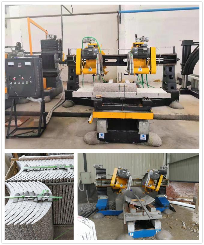 Sütun Döşeme 1500mm için Otomatik Dört Dilim Taş Kenar Kesme Makinesi 0