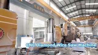Granit ve Mermer Blok Kesim ve 3D Taş Profilleme için 4 Eksen CNC Elmas Tel Testere Makinesi