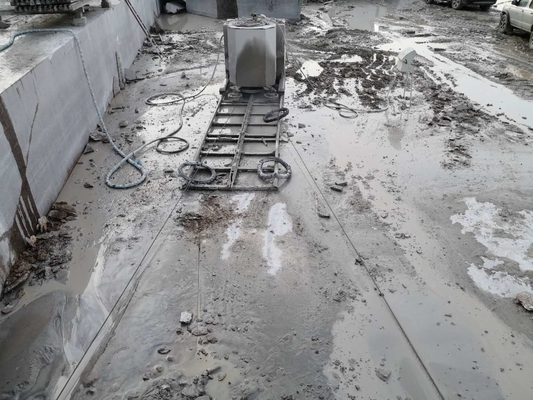 Mermer Granit Kuvars Blok Kesme İçin Taş Ocağı Elmas Tel Testere Makinesi
