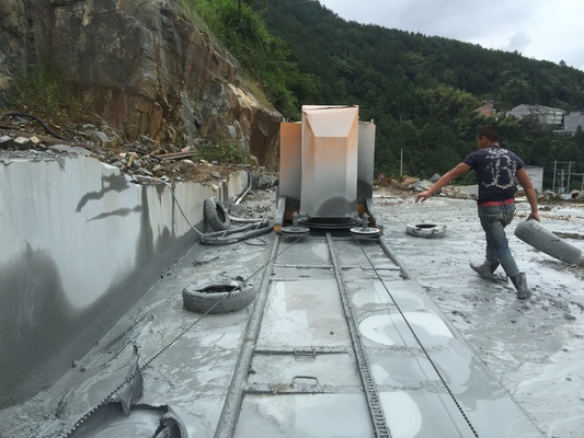 Mermer Granit Kuvars Blok Kesme İçin Taş Ocağı Elmas Tel Testere Makinesi