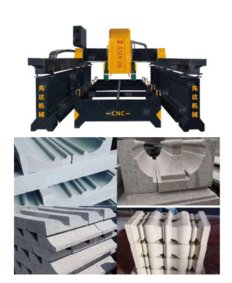 Yüksek Derinlikli CNC Taş Kenar Kesme Makinesi Mermer için Yüksek Hızlı