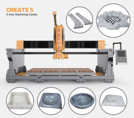 Precision 5 Axis Bridge Cutting Machine for Countertop and Special shapes (Düzgünlik 5 Eksenli Köprü Kesme Makinesi)