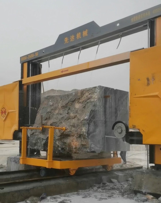 PLC kontrolü ile blok dalışı için elmas tel testeresi makinesi