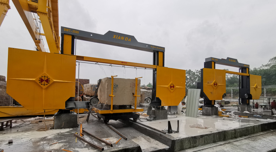 PLC ile blok örme için elmas tel testeresi makinesi