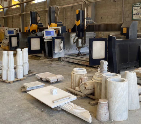 4 Eksenli CNC Arc Slab & Column Taş Oymak Makinesi