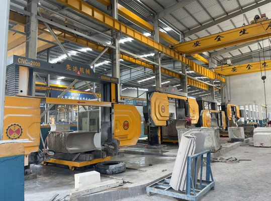 Yüksek Hızlı CNC Elmas Tel Testere Makinesi CNC-2000/2500/3000 Özel Şekiller İçin, Sütun Çubukları
