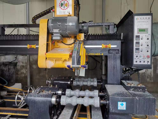 PLC / CNC Dört Pcs Baluster Kesme Makinesi Sütun, Sütun Bazı ve Sütun Başlığı Yol Engelliği