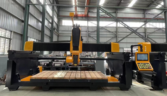 5 Eksenli CNC Köprü Çakmak Makinesinin İtalya Esa Sistemi Otomatik Program Yazılımı ile Mermer Mutfak Tezgâhı Taş Kesme