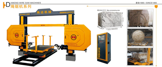 4 Eksenli CNC Elmas Tel Çakma Makinesi, Mermer, Granit için Otomatik Kontrol Sistemi