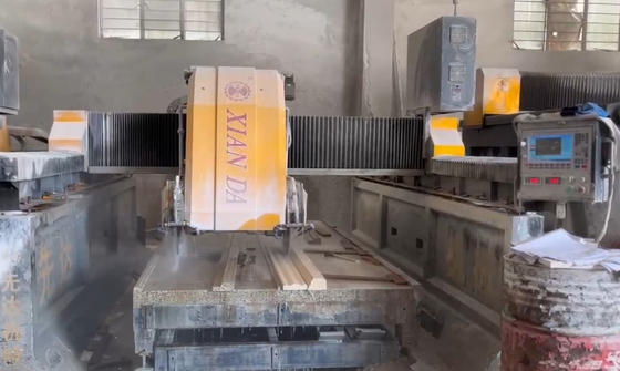 Yüksek Hassasiyetli Taş Köprü Tipi Doğrusal Kesme ve Freze Makinesi | Mermer/Granit Profilleme için CNC Kontrollü