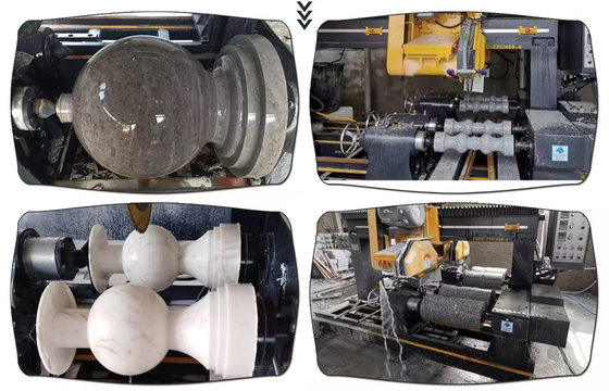 Korkuluklar için Verimli Çözüm Dört Parça Küpeşte Kesme Makinesi