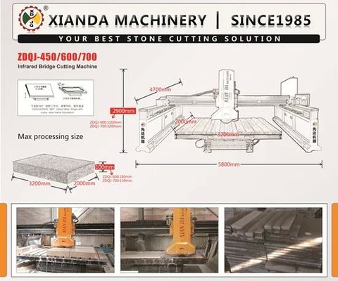 Taş Kesme Makinesi Köprü Kesme Makinesi Kızılötesi Köprü Kesme Makinesi Zdqj-450/600/800
