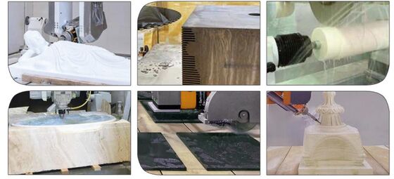 5+1 Eksen Granit Mermer 3D Heykel için CNC İşlem Merkezi, Tub