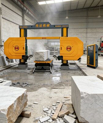 CNC Mono Tel Testere Makinesi 4 Eksen Bağlantılı 2500x3000x1500mm Mermer Granit Ark Levha Sütun Roma Sütun Taş Kesme İşleme İçin