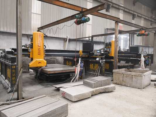 Kızılötesi Köprü Laser Çakmak Taş PLC Kesme Makinesi, Büyük Ölçekli Mermer ve Granit Çubuk İşleme için Uygun