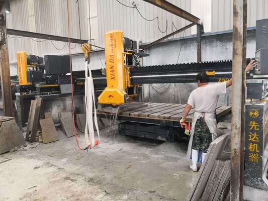 Kızılötesi Köprü Laser Çakmak Taş PLC Kesme Makinesi, Büyük Ölçekli Mermer ve Granit Çubuk İşleme için Uygun