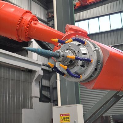 6 Eksenli CNC Robot Taş Kesme Makinesi 3100mm'ye kadar büyük ölçekli oyma için Interpolated Control ve BT40 Spindle ile