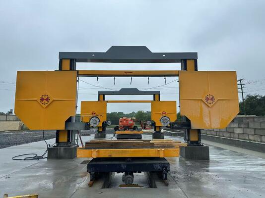 3000×3000×1500 mm Mermer ve Granit Blok Bölme için Senkron Vidalı Tahrikli PLC Kontrollü Elmas Tel Testere Makinesi