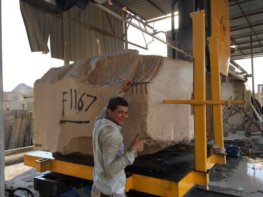 3000×3000×1500 mm Mermer ve Granit Blok Bölme için Senkron Vidalı Tahrikli PLC Kontrollü Elmas Tel Testere Makinesi