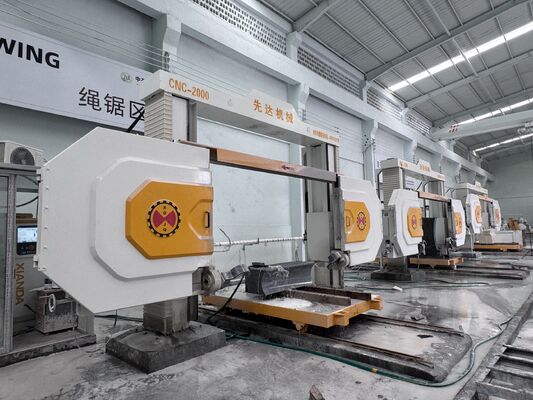 Taş Kesme için Yüksek Kesme Hassasiyetine ve Dört Milli Bağlantıya Sahip CNC Kontrollü Elmas Tel Testere Makinesi