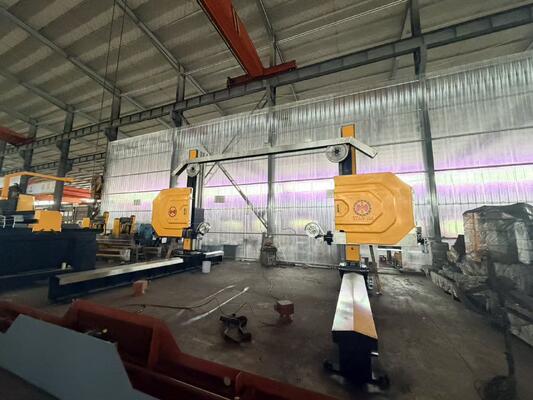 3500*3500*2200mm Maksimum İşlem Boyutlu ve Yüksek Hassasiyetli Taş Kesimi İçin CNC/PLC Kontrollü Portal Hareketli Elmas Tel Testere Makinesi