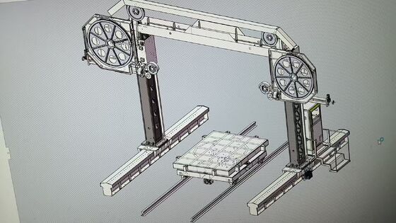 3500*3500*2200mm Maksimum İşlem Boyutlu ve Yüksek Hassasiyetli Taş Kesimi İçin CNC/PLC Kontrollü Portal Hareketli Elmas Tel Testere Makinesi