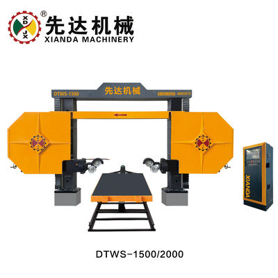 1500x3000x1200mm maksimum işleme boyutu, 11kw ana motor ve 360° dönüşlü CNC elmas tel testere makinesi