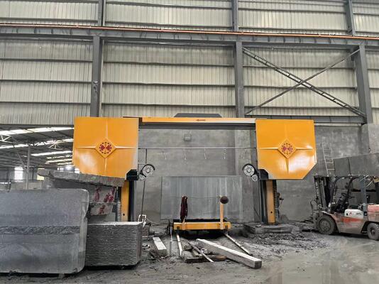 PLC Kontrolü Granit Mermer için Elmas Tel Çakma Makinesi 3500x3500x1800mm Max İşleme Boyutu ve 15KW Ana Motor