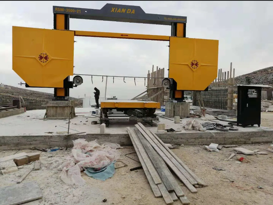 PLC Kontrolü Granit Mermer için Elmas Tel Çakma Makinesi 3500x3500x1800mm Max İşleme Boyutu ve 15KW Ana Motor