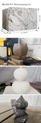 5 Eksen CNC Elmas Tel Testere Makinesi, Mermer ve Granit 3D Şekil İşleme için 11kw Ana Motorlu