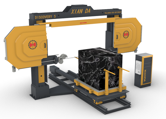 5 Eksen CNC Elmas Tel Testere Makinesi, Mermer ve Granit 3D Şekil İşleme için 11kw Ana Motorlu
