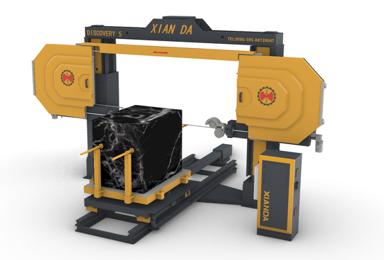 5 Eksen CNC Elmas Tel Testere Makinesi, Mermer ve Granit 3D Şekil İşleme için 11kw Ana Motorlu