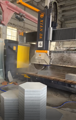 360° Bıçak Dönüşlü ve 3200x2000mm İşlem Alanlı 5 Eksen CNC Köprü Testere Kesme Makinesi (Taş İşleme İçin)