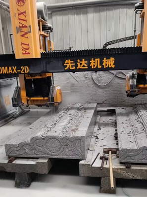 Çift kirişli köprü tipi CNC taş kesme ve freze makinesi
