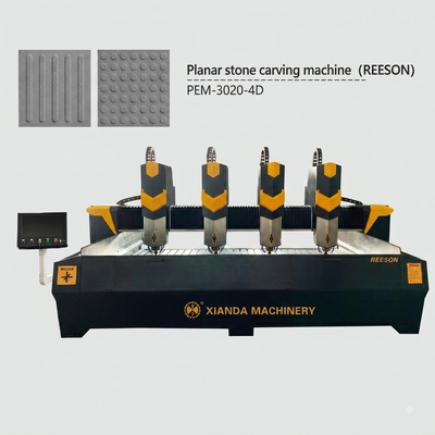 Elektrikli CNC Taş Oymak Makinesi 0.02mm hassasiyeti ve 15m/min hava hızı ile dokunmatik döşeme taşı için
