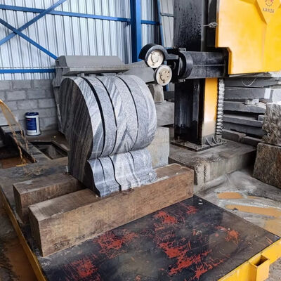 Mezar Taşı ve Anıt Özel Şekil Kontur Kesimi İçin CNC Elmas Tel Testere Makinesi