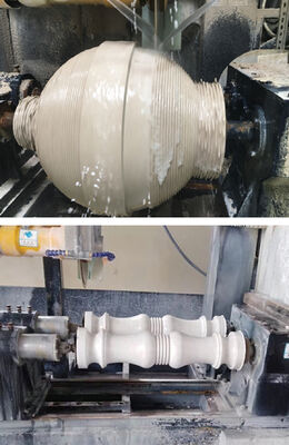 PLC/CNC Kontrolü İki Bilgisayarlı Mermer Granit için Baluster Kesme Makinesi