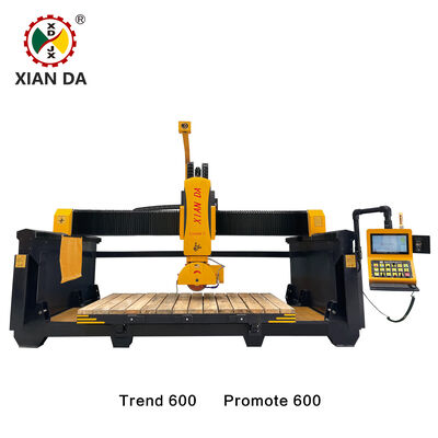 Xianda Trend 600 & Promote 600 5 Eksen CNC Köprü Testere Taş Kesme Makinesi Granit Kuvars Tezgah Yapay Taş Kalıp Frezeleme İçin