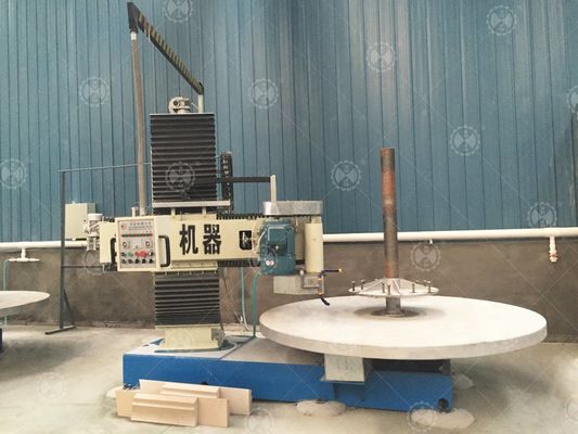 PLC kontrolü taş levha kesme makinesi Φ2500mm Max kesme çapı ve sütun kapakları için otomatik profilleme