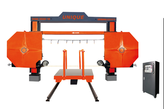 Granit 3500X3500X2100mm için 19kw Blok Taş Kesme Tel Testere Kesme Makinesi